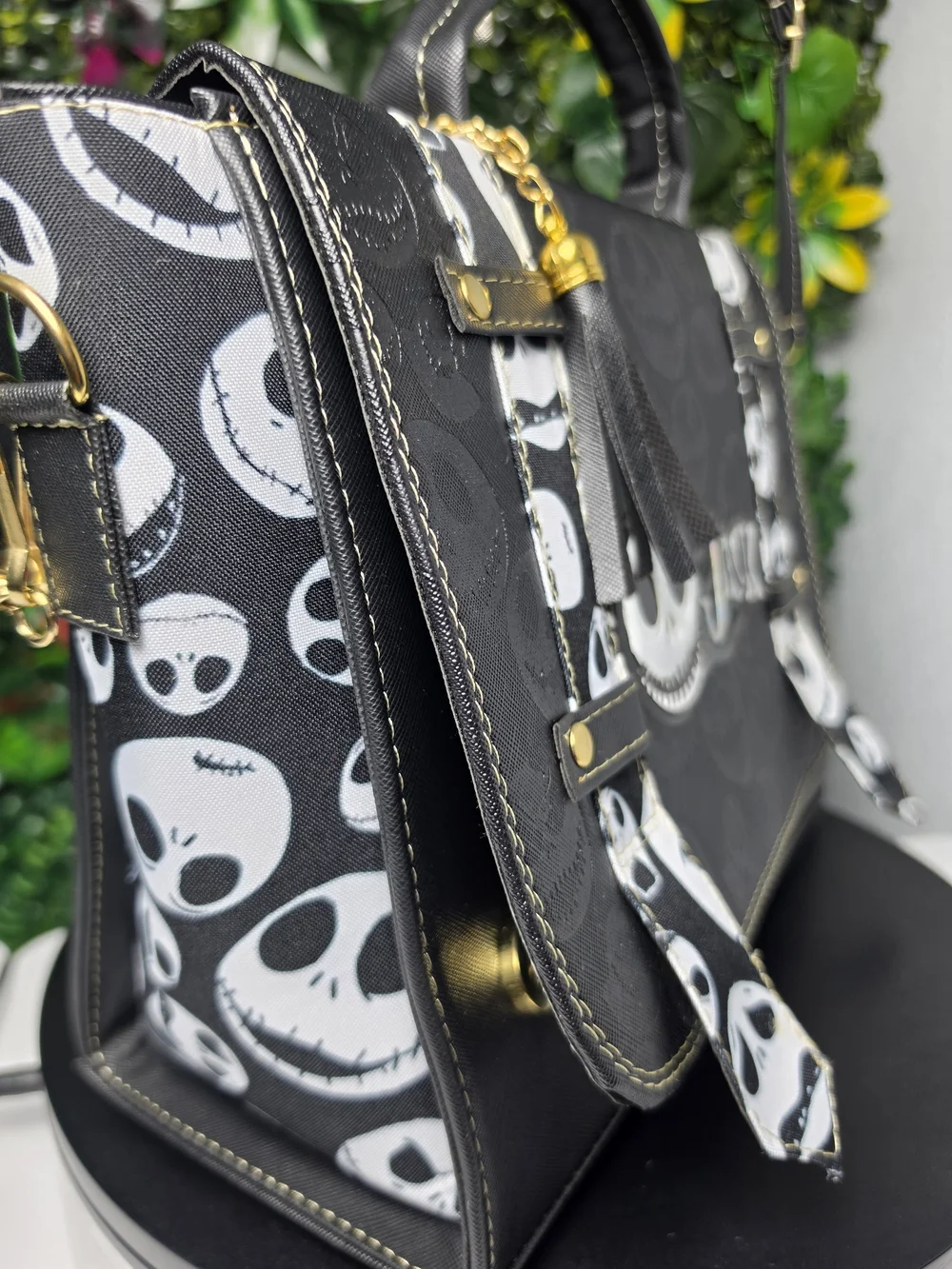New 35cm Jack Skellington Black Gothic Satchel with Tassel Charm
